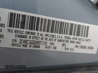 2013 Chrysler Town & Country Limited with VIN 2C4RC1GG5DR571731, listed as a IAAI auction lot 42028807 with 155,875 mi miles. Bid and sale history available at carsss.com. Image 9.