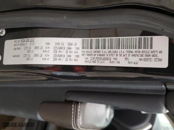 2015 Jeep Cherokee Limited with VIN 1C4PJMDS9FW669016, listed as a Copart auction lot 50265325 with 177,055 mi miles and Non Repairable. Bid and sale history available at carsss.com. Image 13.