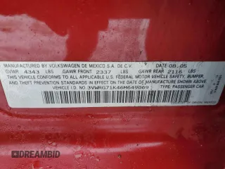 2006 Volkswagen Jetta 2.5L z VIN 3VWRG71K46M649069, wystawiony jako Copart lot #44103445 z przebiegiem 192 214 mil mil oraz Szkoda całkowita • Salvage title. Historia ofert i sprzedaży dostępna na DreamBid. Obrazek 12.