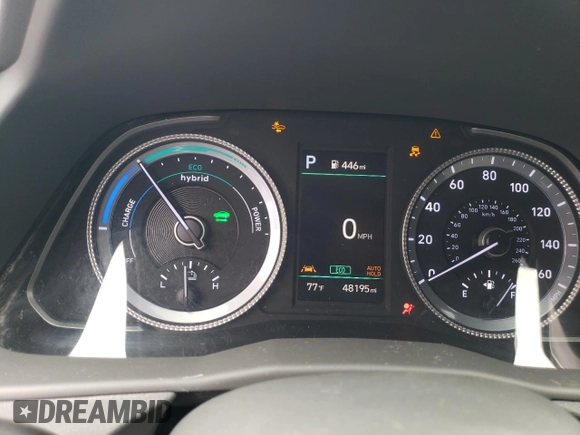 2020 Hyundai Sonata Hybrid Ultimate with VIN KMHL34JJ7LA011722, listed as a Copart auction lot 73647564 with 48,195 mi miles and Salvage Title. Bid and sale history available at carsss.com. Image 9.