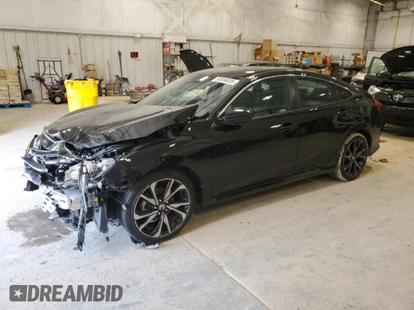 2020 Honda Civic Sedan Sport with VIN 2HGFC2F83LH557058, listed as a Copart auction lot 50556035 with 64,859 mi miles and Salvage Title. Bid and sale history available at carsss.com. Image 1.