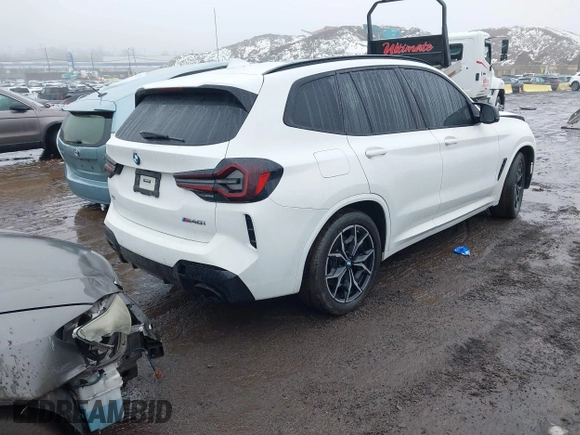 2023 BMW X3 M40i with VIN 5UX83DP07P9S24703, listed as a IAAI auction lot 41546870 with 27,127 mi miles and . Bid and sale history available at DreamBid. Image 4.