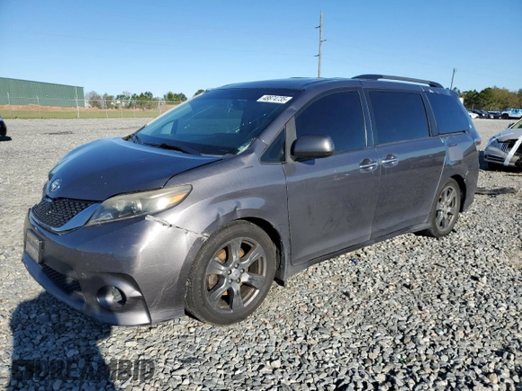 2017 Toyota Sienna SE with VIN 5TDXZ3DC1HS768654, listed as a Copart auction lot 48874735 with 246,060 mi miles and Salvage Title. Bid and sale history available at carsss.com. Image 1.