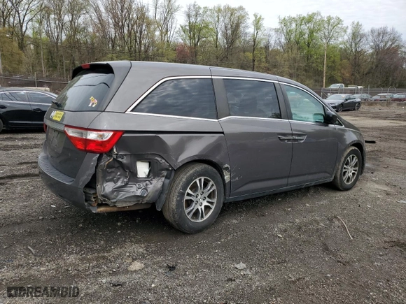 2012 Honda Odyssey EX-L with VIN 5FNRL5H62CB079729, listed as a Copart auction lot 52068685 with 181,468 mi miles and Salvage Title. Bid and sale history available at carsss.com. Image 3.