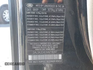 2010 Land Rover Range Rover Sport HSE Lux с VIN SALSK2D41AA218397, выставлен на аукционе IAAI как лот 42457889 с пробегом 205 307 миль миль и . История ставок и продаж доступна на DreamBid. Изображение 9.