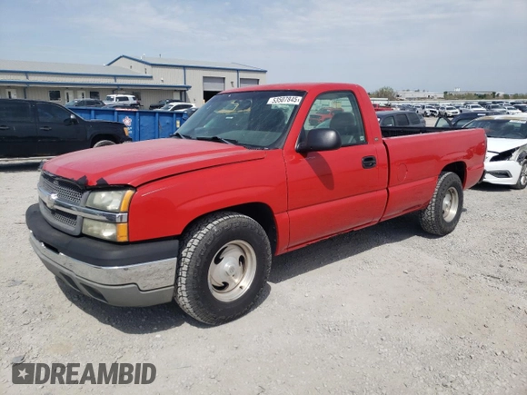 2003 Chevrolet Silverado 1500 with VIN 1GCEC14X33Z271919, listed as a Copart auction lot 53507845 with 233,803 mi miles and Salvage Title. Bid and sale history available at carsss.com. Image 1.