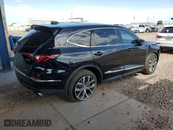 2023 Acura MDX w/Technology Package with VIN 5J8YE1H45PL042305, listed as a Copart auction lot 68104074 with 21,875 mi miles and Salvage Title. Bid and sale history available at carsss.com. Image 3.