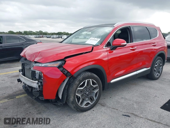 2023 Hyundai Santa Fe Limited z VIN 5NMS44AL3PH541079, wystawiony jako IAAI lot #42124161 z przebiegiem 21 422 mil mil oraz . Historia ofert i sprzedaży dostępna na DreamBid. Obrazek 2.