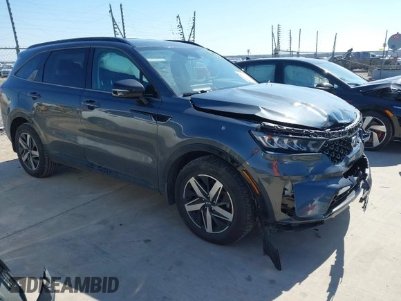 2021 Kia Sorento S with VIN 5XYRL4LC4MG045731, listed as a IAAI auction lot 41631135 with 35,441 mi miles and . Bid and sale history available at DreamBid. Image 1.