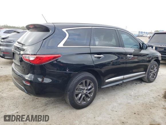 2013 Infiniti JX35 with VIN 5N1AL0MN0DC325393, listed as a Copart auction lot 47621695 with 228,929 mi miles and Salvage Title. Bid and sale history available at carsss.com. Image 3.
