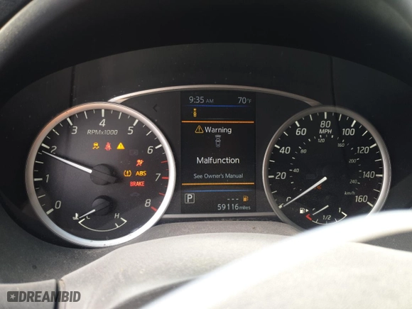 2019 Nissan Sentra SV with VIN 3N1AB7AP3KY327202, listed as a Copart auction lot 79329694 with 59,116 mi miles and Salvage Title. Bid and sale history available at carsss.com. Image 9.