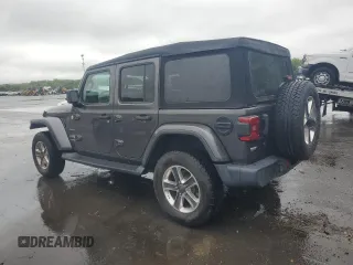 2018 Jeep Wrangler Unlimited Sahara with VIN 1C4HJXEG8JW190367, listed as a Copart auction lot 55799345 with 46,714 mi miles and Salvage title. Bid and sale history available at DreamBid. Image 2.