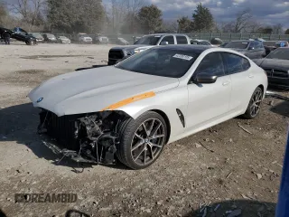 2020 BMW 8 Series M850i with VIN WBAGV8C01LBP48756, listed as a Copart auction lot 42390105 with 47,227 mi miles and Salvage Title. Bid and sale history available at carsss.com. Image 1.