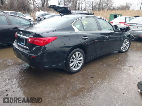 2015 Infiniti Q50 Premium with VIN JN1BV7AR1FM405854, listed as a IAAI auction lot 41516401 with 89,382 mi miles and . Bid and sale history available at DreamBid. Image 4.