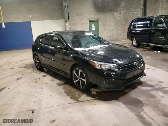 2022 Subaru Impreza Sport with VIN 4S3GTAM69N3721658, listed as a Copart auction lot 87012334 with 129,620 mi miles and Salvage Title. Bid and sale history available at carsss.com. Image 12.