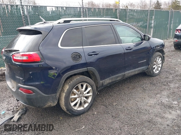 2016 Jeep Cherokee Limited with VIN 1C4PJMDB2GW181432, listed as a IAAI auction lot 41675868 with 106,979 mi miles. Bid and sale history available at carsss.com. Image 4.