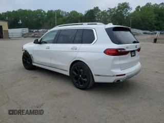 2022 BMW X7 xDrive40i z VIN 5UXCW2C00N9K29220, wystawiony jako Copart lot #59140955 z przebiegiem 56 877 mil mil oraz Szkoda całkowita • Salvage title. Historia ofert i sprzedaży dostępna na DreamBid. Obrazek 2.
