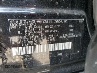 2021 Toyota RAV4 Hybrid LE with VIN 4T3L6RFVXMU028179, listed as a Copart auction lot 54845915 with 77,790 mi miles and Salvage title. Bid and sale history available at DreamBid. Image 12.
