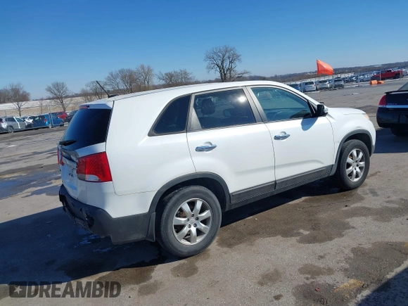 2011 Kia Sorento LX with VIN 5XYKT3A1XBG130115, listed as a IAAI auction lot 41844149 with 202,443 mi miles and . Bid and sale history available at carsss.com. Image 4.
