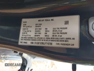 2020 Tesla Model 3 Long Range z VIN 5YJ3E1EB5LF710788, wystawiony jako IAAI lot #42020503 z przebiegiem 76 606 mil mil oraz . Historia ofert i sprzedaży dostępna na DreamBid. Obrazek 9.
