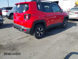 2019 Jeep Renegade Trailhawk with VIN ZACNJBC19KPK09606, listed as a IAAI auction lot 42002002 with 25,646 mi miles and . Bid and sale history available at DreamBid. Image 4.