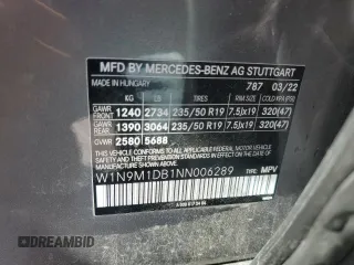 2022 Mercedes-Benz EQB 350 z VIN W1N9M1DB1NN006289, wystawiony jako Copart lot #75723194 z przebiegiem 12 883 mil mil oraz Szkoda całkowita • Salvage title. Historia ofert i sprzedaży dostępna na DreamBid. Obrazek 13.