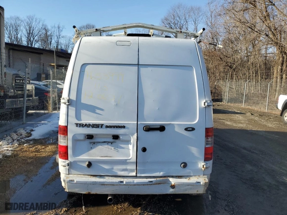 2010 Ford Transit Connect XLT with VIN NM0LS7BN0AT006807, listed as a Copart auction lot 42364325 with 0 mi miles and Salvage Title. Bid and sale history available at carsss.com. Image 6.