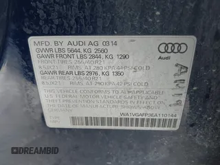 2014 Audi SQ5 Prestige with VIN WA1VGAFP3EA110144, listed as a IAAI auction lot 41305079 with 116,285 mi miles. Bid and sale history available at carsss.com. Image 9.