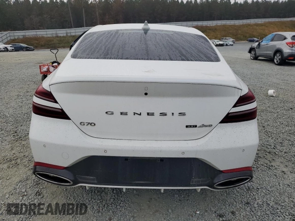 2022 Genesis G70 Launch Edition with VIN KMTG14TE7NU082238, listed as a Copart auction lot 79286854 with 25,071 mi miles and Salvage Title. Bid and sale history available at DreamBid. Image 6.
