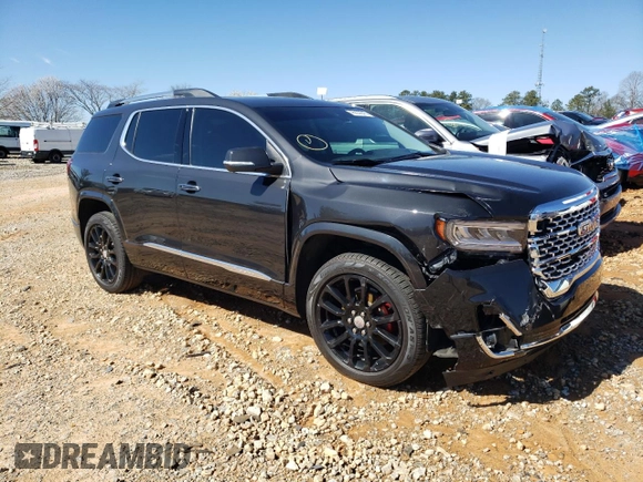 2020 GMC Acadia Denali with VIN 1GKKNPLS6LZ216097, listed as a Copart auction lot 46839645 with 44,755 mi miles and Salvage title. Bid and sale history available at DreamBid. Image 4.