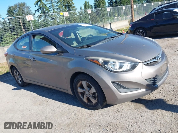 2014 Hyundai Elantra SE with VIN 5NPDH4AE4EH526573, listed as a IAAI auction lot 42443470 with 105,001 mi miles and . Bid and sale history available at DreamBid. Image 1.