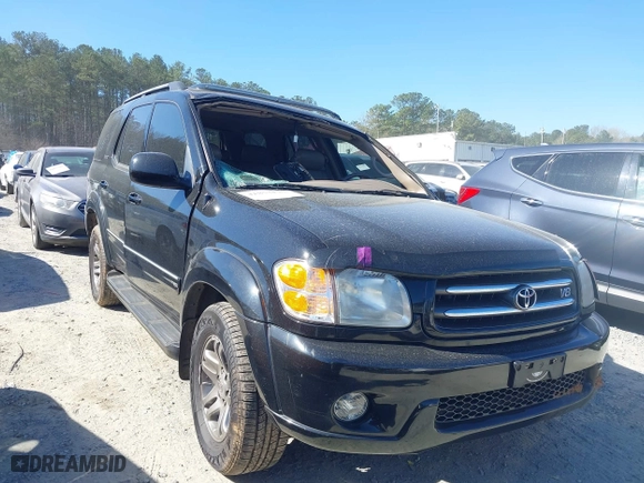 2003 Toyota Sequoia Limited with VIN 5TDBT48AX3S199046, listed as a IAAI auction lot 41853140 with 170,958 mi miles. Bid and sale history available at carsss.com. Image 1.