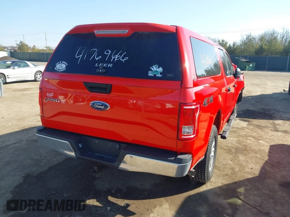2017 Ford F-150 XL with VIN 1FTEW1EF0HKD97975, listed as a IAAI auction lot 41769666 with 120,697 mi miles. Bid and sale history available at carsss.com. Image 4.