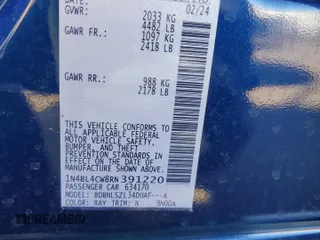 2024 Nissan Altima 2.5 SR with VIN 1N4BL4CW8RN391220, listed as a Copart auction lot 47422075 with 17,508 mi miles and Salvage Title. Bid and sale history available at carsss.com. Image 12.