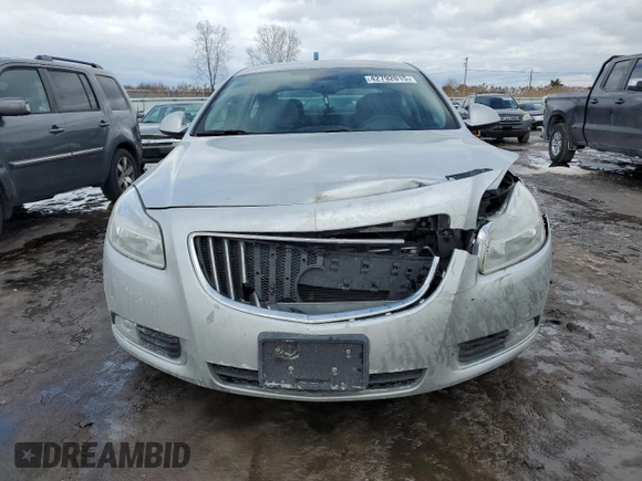 2011 Buick Regal CXL RL3 with VIN 2G4GR5ECXB9206077, listed as a Copart auction lot 42792015 with 44,439 mi miles and Salvage Title. Bid and sale history available at carsss.com. Image 5.