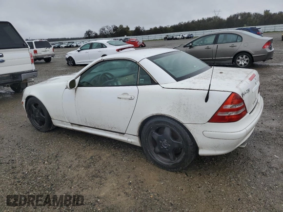 2001 Mercedes-Benz SLK-Class Kompressor with VIN WDBKK49F71F215406, listed as a Copart auction lot 49021325 with 101,479 mi miles and Salvage Title. Bid and sale history available at carsss.com. Image 2.