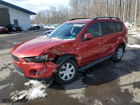 2012 Mitsubishi Outlander ES with VIN JA4AS2AW8CU030223, listed as a Copart auction lot 45006305 with 179,408 mi miles and Salvage Title. Bid and sale history available at carsss.com. Image 1.