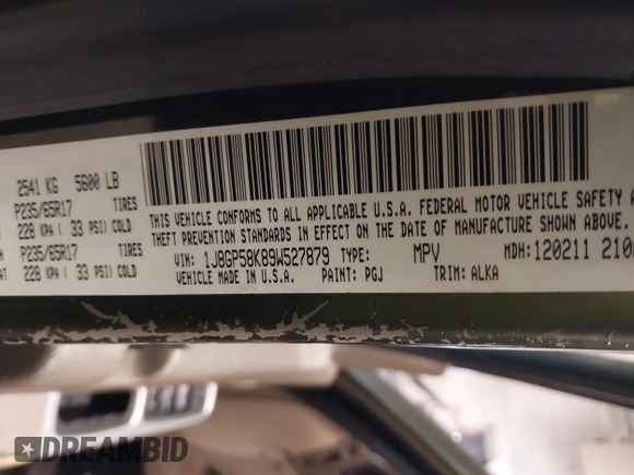 2009 Jeep Liberty Limited with VIN 1J8GP58K89W527879, listed as a IAAI auction lot 41455783 with 150,886 mi miles and . Bid and sale history available at carsss.com. Image 9.