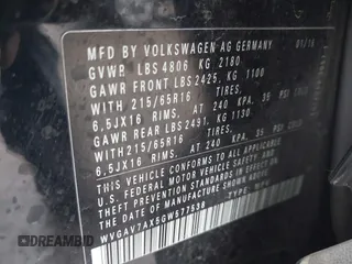 2016 Volkswagen Tiguan S z VIN WVGAV7AX5GW577538, wystawiony jako IAAI lot #41554415 z przebiegiem 94 233 mil mil oraz . Historia ofert i sprzedaży dostępna na DreamBid. Obrazek 9.