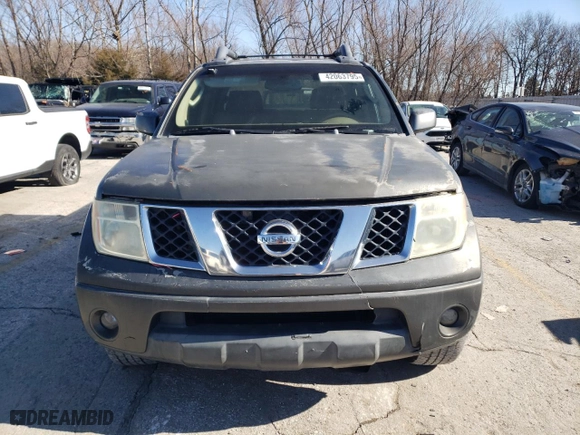 2005 Nissan Frontier 2WD LE with VIN 1N6AD07U85C447101, listed as a Copart auction lot 42063795 with 249,884 mi miles and Salvage Title. Bid and sale history available at carsss.com. Image 5.