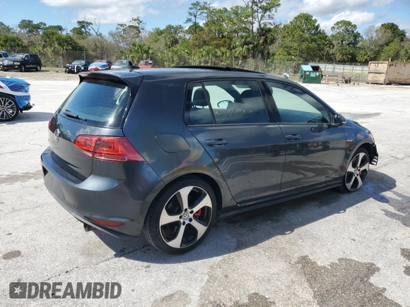 2016 Volkswagen Golf GTI SE w/Performance Pkg with VIN 3VW547AU0GM014926, listed as a Copart auction lot 46799635 with 63,776 mi miles and Salvage Title. Bid and sale history available at carsss.com. Image 3.