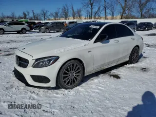2017 Mercedes-Benz C 43 AMG with VIN 55SWF6EB2HU198159, listed as a Copart auction lot 44592335 with 101,243 mi miles and Clean Title. Bid and sale history available at DreamBid. Image 1.