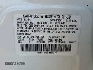 2015 Infiniti Q70 with VIN JN1BY1AR6FM561375, listed as a Copart auction lot 46578795 with 147,080 mi miles and Salvage title. Bid and sale history available at DreamBid. Image 15.