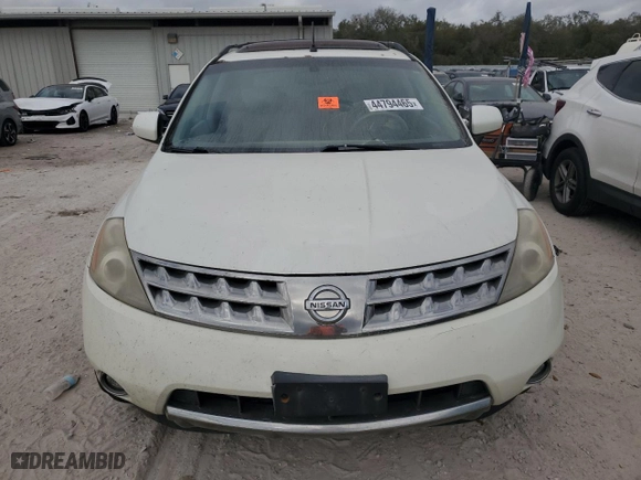2007 Nissan Murano SL with VIN JN8AZ08W87W619749, listed as a Copart auction lot 44794465 with 0 mi miles and Salvage Title. Bid and sale history available at carsss.com. Image 5.