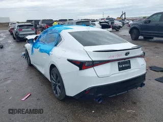 2023 Lexus IS 350 F Sport with VIN JTHGZ1B27P5071491, listed as a IAAI auction lot 41908414 with 24,622 mi miles and . Bid and sale history available at DreamBid. Image 3.