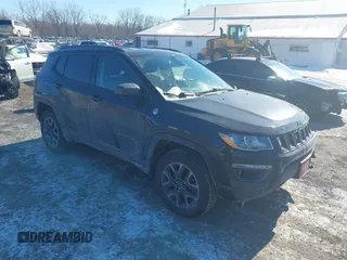 2018 Jeep Compass Trailhawk with VIN 3C4NJDDB5JT458112, listed as a IAAI auction lot 41617567 with 79,612 mi miles and . Bid and sale history available at carsss.com. Image 1.