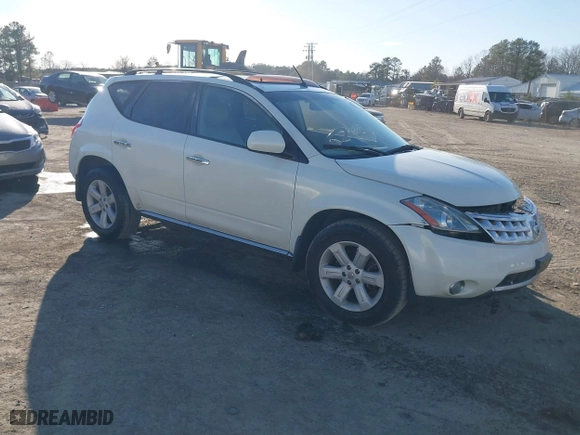 2007 Nissan Murano S with VIN JN8AZ08W97W631943, listed as a IAAI auction lot 41727275 with 252,599 mi miles. Bid and sale history available at carsss.com. Image 1.