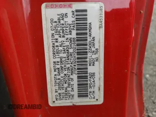 2000 Toyota MR2 z VIN JTDFR320XY0021688, wystawiony jako Copart lot #88487765 z przebiegiem 163 114 mil mil oraz Szkody całkowita. Historia ofert i sprzedaży dostępna na DreamBid. Obrazek 12.