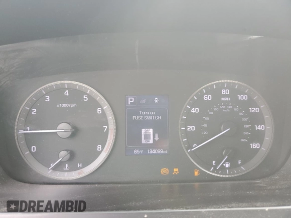 2017 Hyundai Sonata 2.4L with VIN 5NPE24AF6HH488766, listed as a Copart auction lot 55162855 with 134,099 mi miles and Clean Title. Bid and sale history available at DreamBid. Image 9.