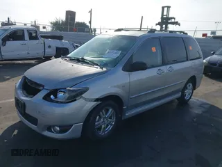 2005 Mazda MPV LX with VIN JM3LW28A550546540, listed as a IAAI auction lot 41174485 with 1 mi miles. Bid and sale history available at carsss.com. Image 2.